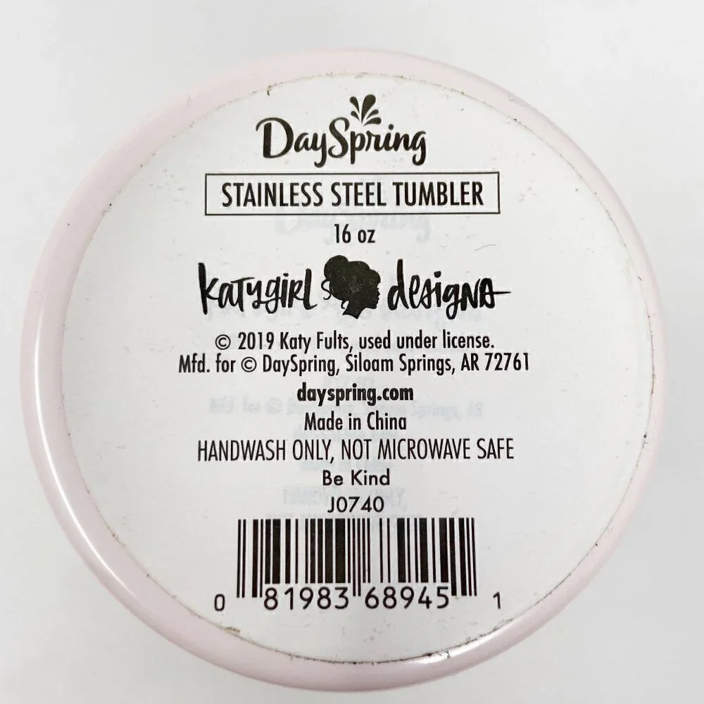 DAYSPRING Katygirl | Be Kind Stainless Steel Pink Tumbler - Picture 6 of 7